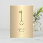 Carte De Remerciements Agent immobilier Faux Gold Grateful Appréciation (Debout devant)