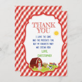 CARTE DE REMERCIEMENTS AGRICOLE (Devant / Derrière)