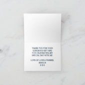 Carte De Remerciements Ahoy It's A Boy ! Nautical Boat (Intérieur)