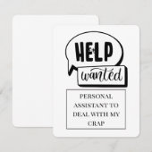 Carte De Remerciements Aide Recherché Funny Comic (Devant / Derrière)