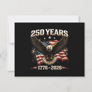 Carte De Remerciements Aigle patriotique des États-Unis 250e anniversaire