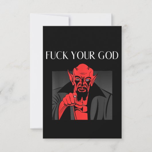 Carte De Remerciements Aist Goat Satan Baphomet GIft (Devant)