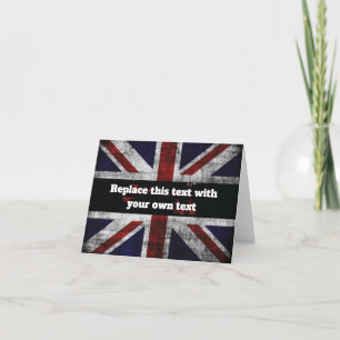 Carte De Remerciements Ajouter du texte sur le drapeau anglais Jeu d'orei