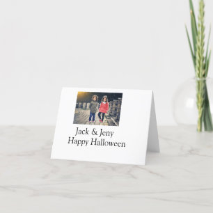 Carte De Remerciements ajouter le nom de la photo texte Halloween enfants