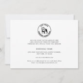 Carte De Remerciements Ajouter un logo d'entreprise Appréciation des clie (Dos)