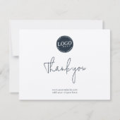 Carte De Remerciements Ajouter un logo d'entreprise et des clients de sit (Devant)