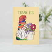 Carte De Remerciements Ajouter un message Gnome (Debout devant)