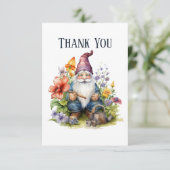 Carte De Remerciements Ajouter un message Gnome (Debout devant)