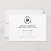 Carte De Remerciements Ajouter votre entreprise de logo (Dos)