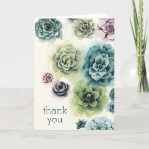 Carte De Remerciements Ajouter votre texte Cluster de succulents