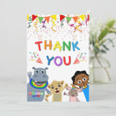Carte de remerciements Akili & Friends (Vertical) (Debout devant)