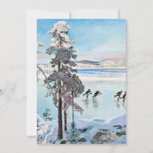 Carte De Remerciements Akseli Gallen-Kallela - Skaters près de Kalela Sho