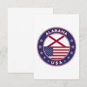 Carte De Remerciements Alabama (Devant / Derrière)