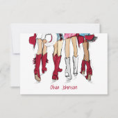 Carte De Remerciements Alabama Dames Cowboy Boots Crimson Mode Personnali (Devant)