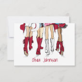 Carte De Remerciements Alabama Dames Cowboy Boots Crimson Mode Personnali (Dos)