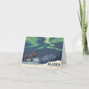 Carte De Remerciements Alaska avec orignal