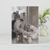 Carte De Remerciements Albert Edelfeel - Jésus Laver les pieds des discip (Debout devant)
