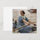 Carte De Remerciements Albert Edelfeel - La Laitiere (Devant / Derrière)