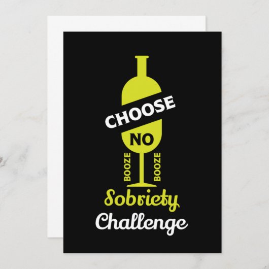 Carte De Remerciements Alcool Sobriété Sans Alcool Abstinence Soutien 15 (Devant / Derrière)