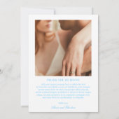 Carte De Remerciements Alexis Blue Elegant Mariage moderne (Dos)