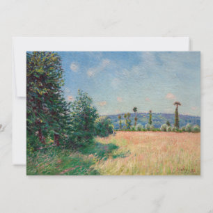 Carte De Remerciements Alfred Sisley - Les prés du Sahur au soleil du mat
