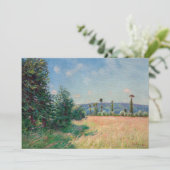 Carte De Remerciements Alfred Sisley - Les prés du Sahur au soleil du mat (Debout devant)
