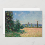 Carte De Remerciements Alfred Sisley - Les prés du Sahur au soleil du mat (Devant / Derrière)
