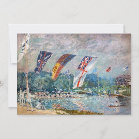 Carte De Remerciements Alfred Sisley - Regatta à Molesey (Devant)