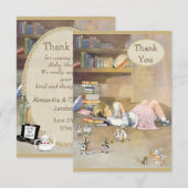 Carte De Remerciements Alice au pays des merveilles Remerciements Baby Sh (Devant / Derrière)