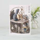 Carte De Remerciements ALICE et Caterpillar - Aventures au pays des merve (Debout devant)