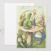 Carte De Remerciements Alice rencontre la Caterpillar (Devant / Derrière)