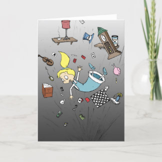 Carte De Remerciements Alice Tombe dans le trou de lapin