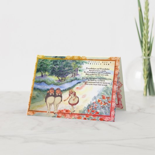 Carte De Remerciements Alice Tweetle Dee Dum Song (Devant)