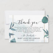 Carte de remerciements alimentaire funéraire botan (Devant)