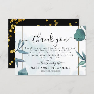 Carte de remerciements alimentaire funéraire botan