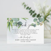 Carte de remerciements alimentaire funéraire Eucal (Debout devant)