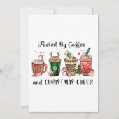 Carte De Remerciements Alimenté par Café et Noël (Devant)