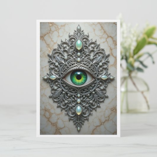 Carte De Remerciements All Seeing Eye Brooch Card (Debout devant)