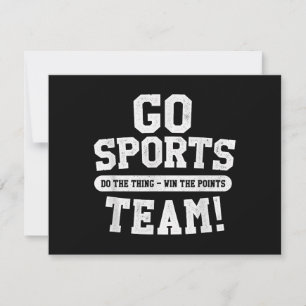 Carte De Remerciements Allez l'équipe sportive ! Sports amusants