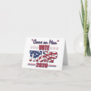 Carte De Remerciements Allez l'homme - Vote Trump - Trump 2020