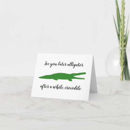 Carte De Remerciements Alligator (Devant)
