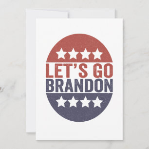Carte De Remerciements Allons-y Brandon Drôle Drapeau Américain Patriotiq