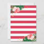 Carte De Remerciements Aloha Flamant Rose Floral Tropical Anniversaire (Dos)