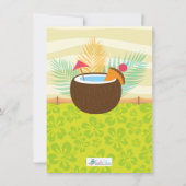 Carte De Remerciements Aloha Luau Hawaiian Baby shower d'anniversaire Tro (Dos)