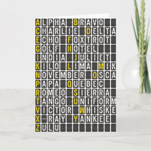 Carte De Remerciements Alpha-Bravo-Charlie