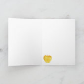 Carte De Remerciements Alphabet d'Apple doré (Intérieur)