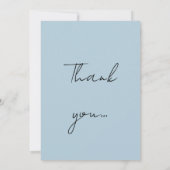 Carte De Remerciements Alphabet William Morris Saule Branche Bleu (Dos)