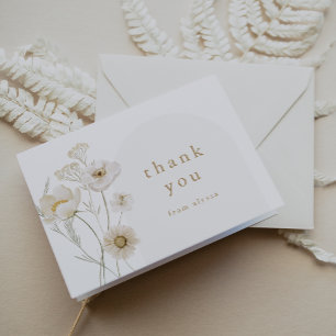 Carte De Remerciements ALYSSA Floral Bloom Summer Boho Flower Baby shower