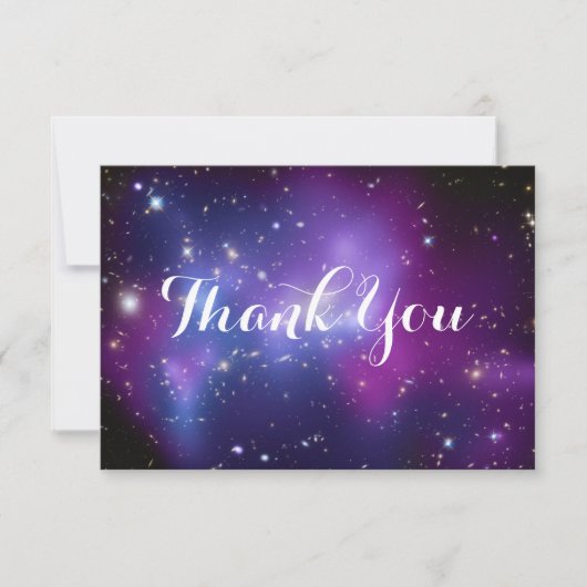 Carte De Remerciements Amas de galaxies violet céleste (Devant)