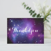 Carte De Remerciements Amas de galaxies violet céleste (Debout devant)